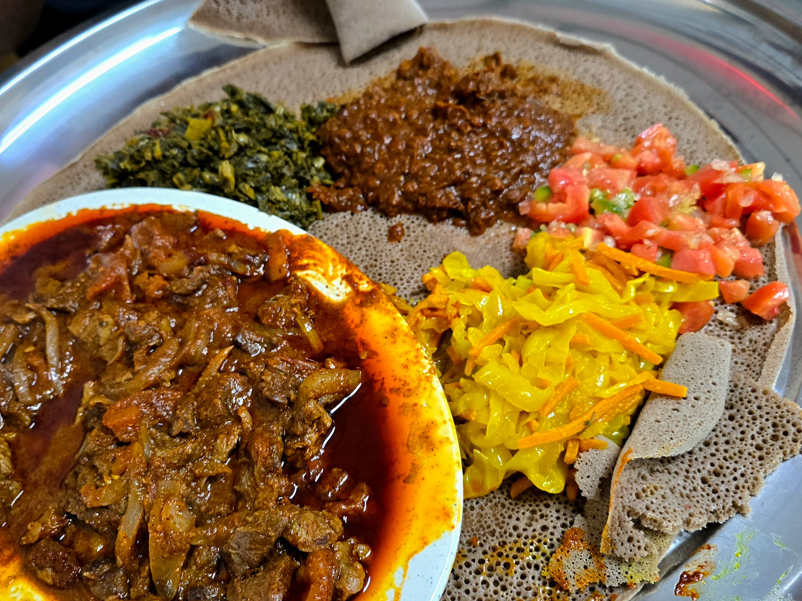 Awaze Tibs and Veggie Platter
